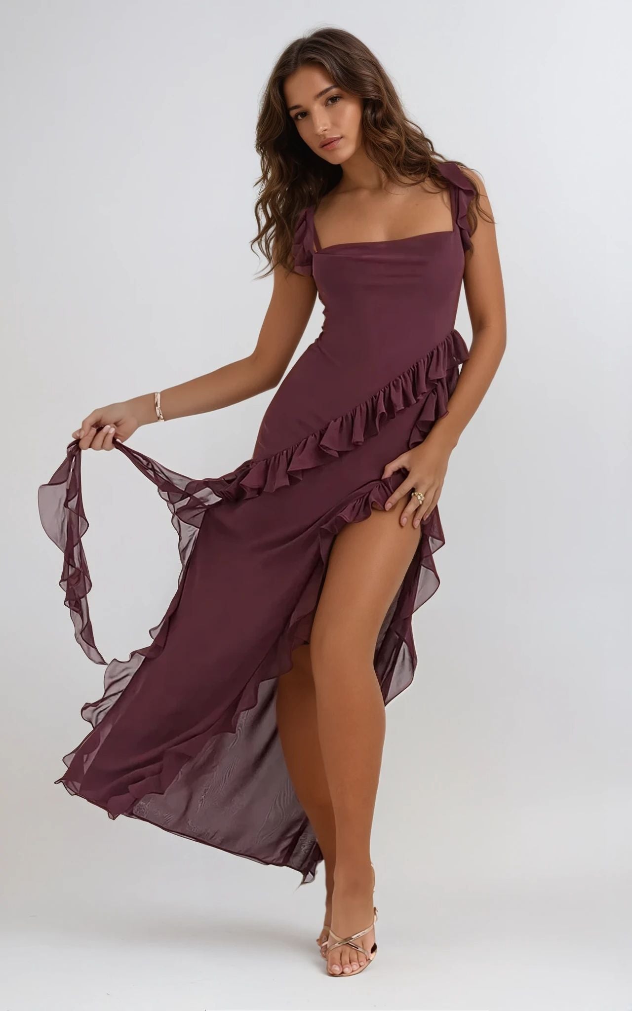 Mia Ruffled Maxi Dress – House of Fleur