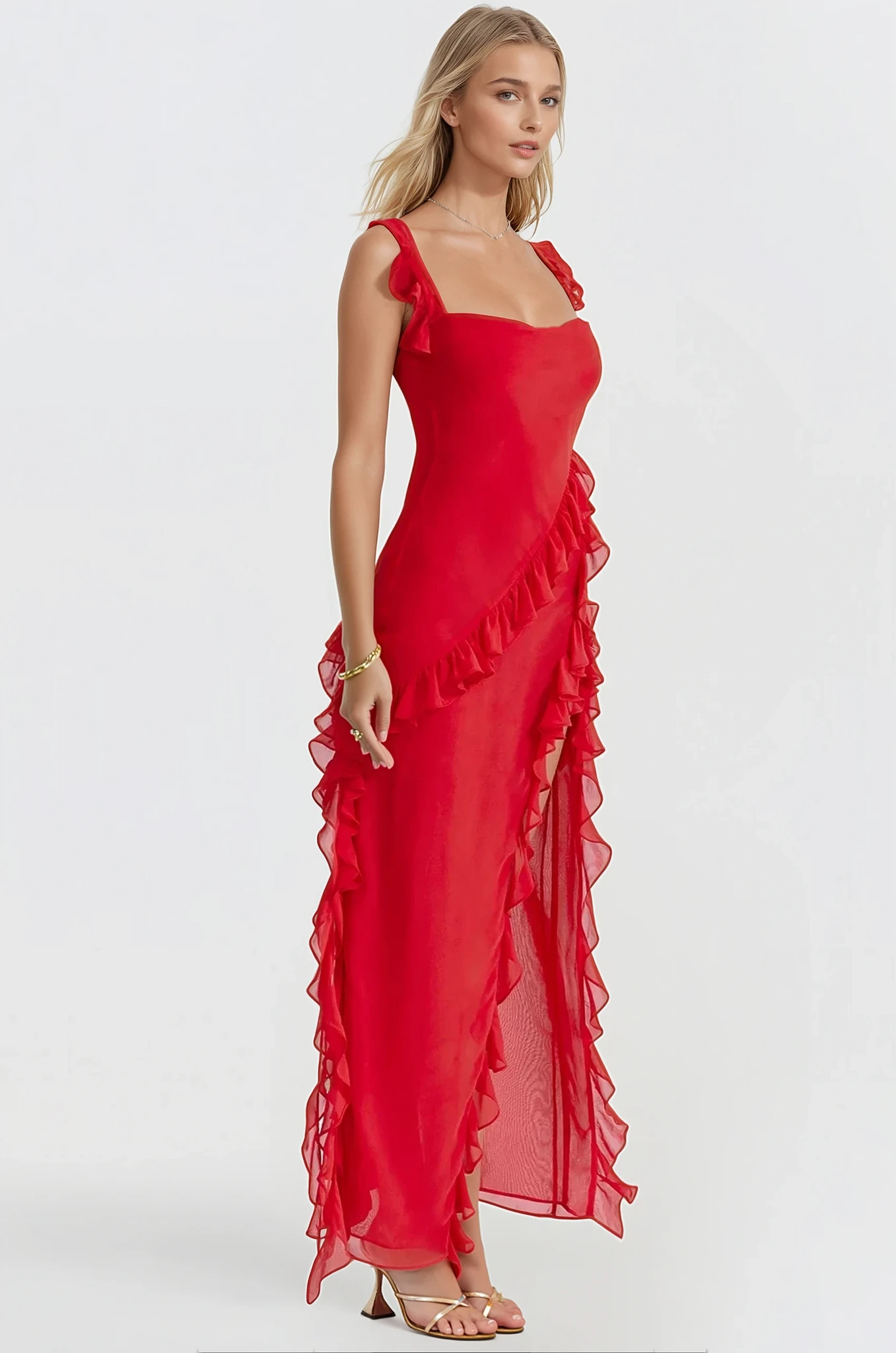 Mia Ruffled Maxi Dress