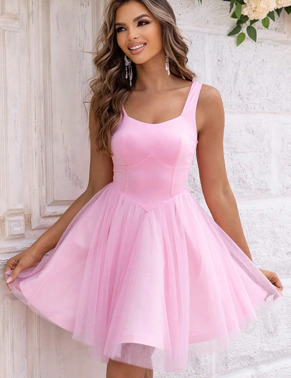 Bella Classy Pink Mini Dress