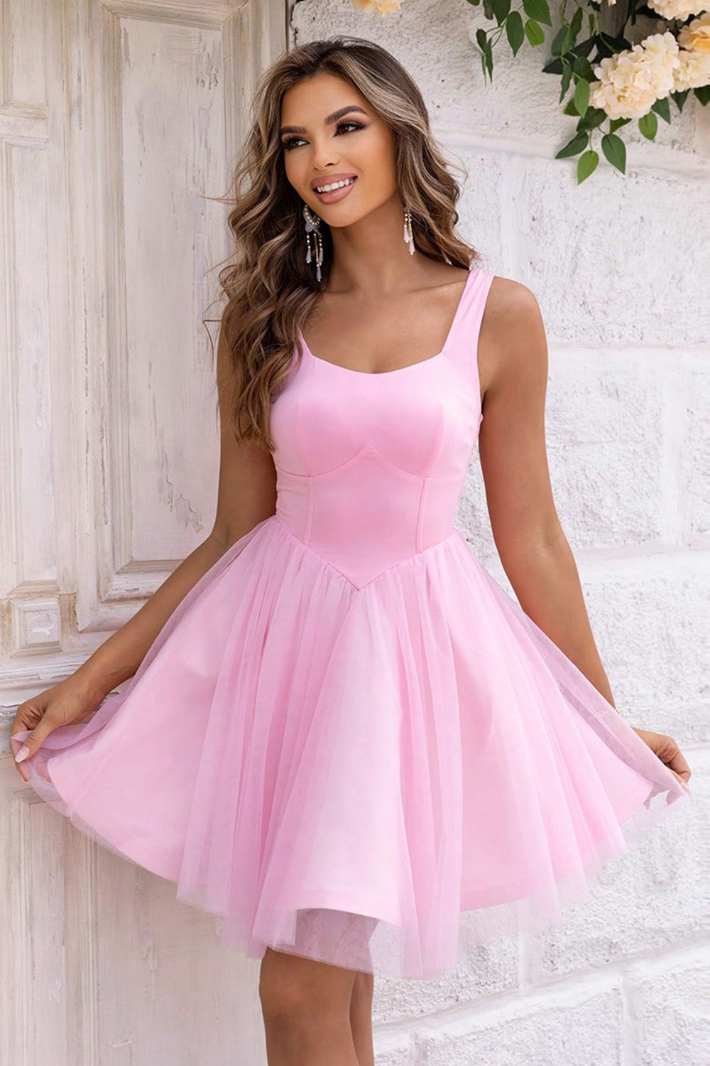 Bella Classy Pink Mini Dress