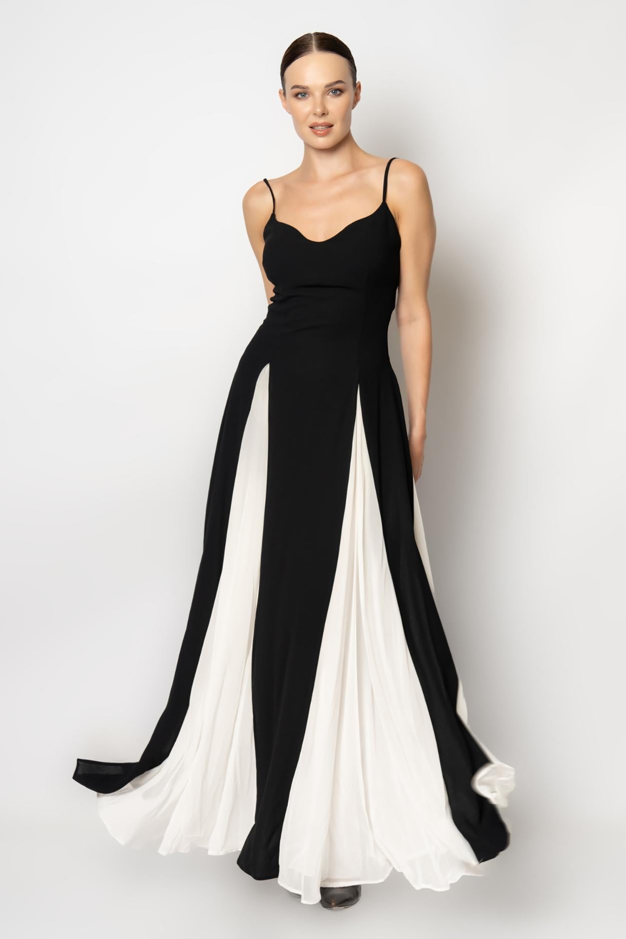 Noir Elegance Maxi Dress