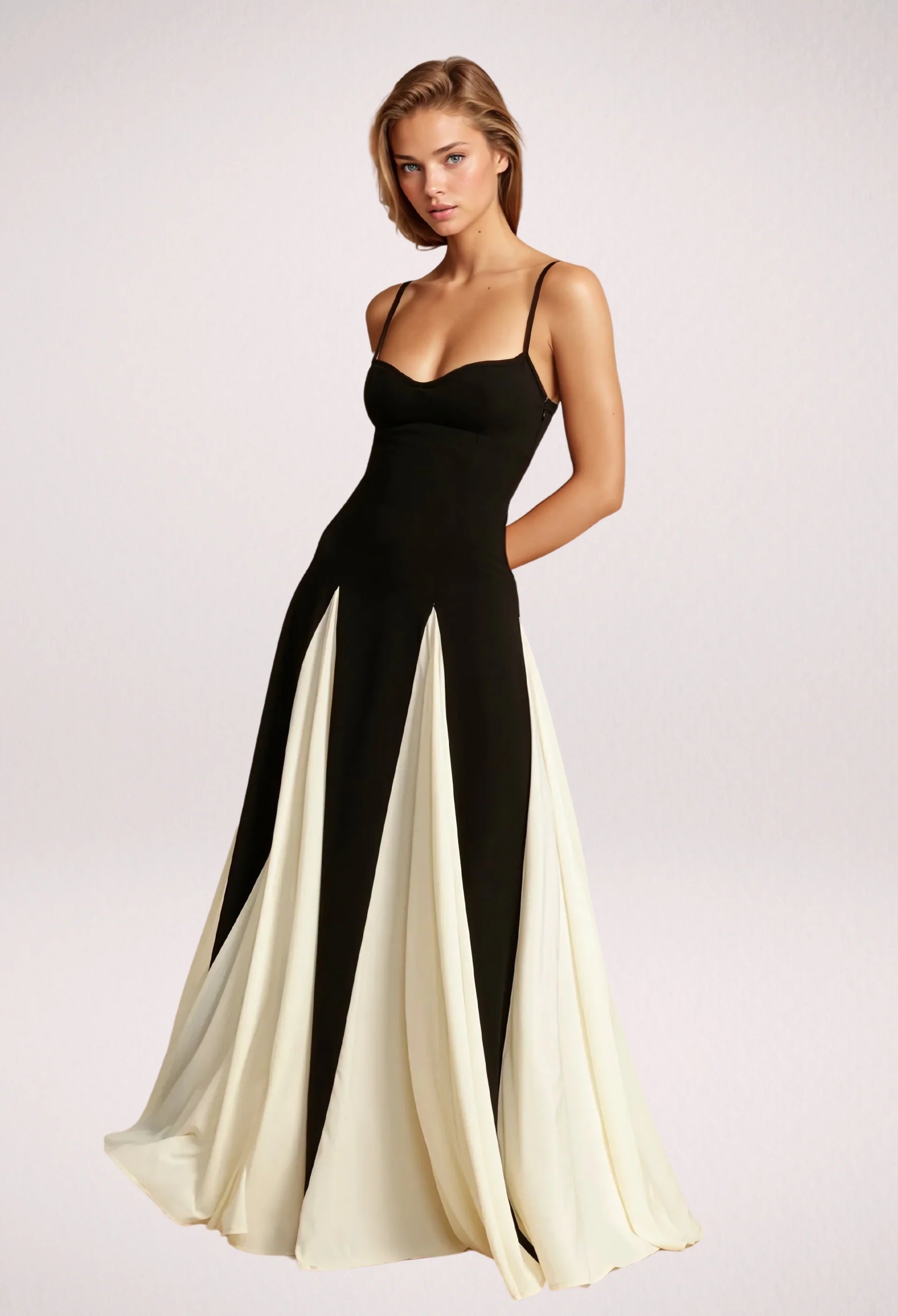 Noir Elegance Maxi Dress