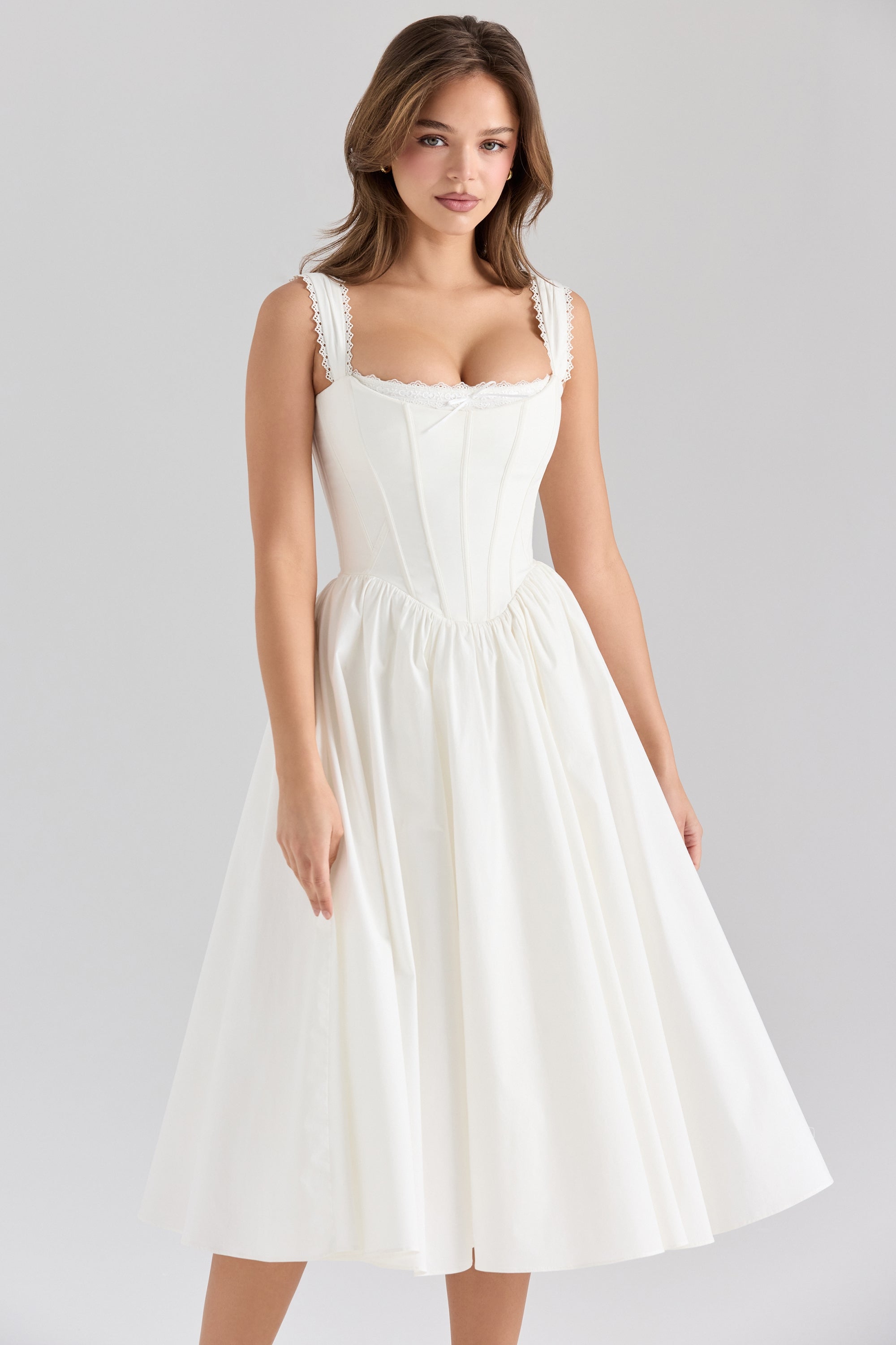 Florianne Lace Corset Midi Dress