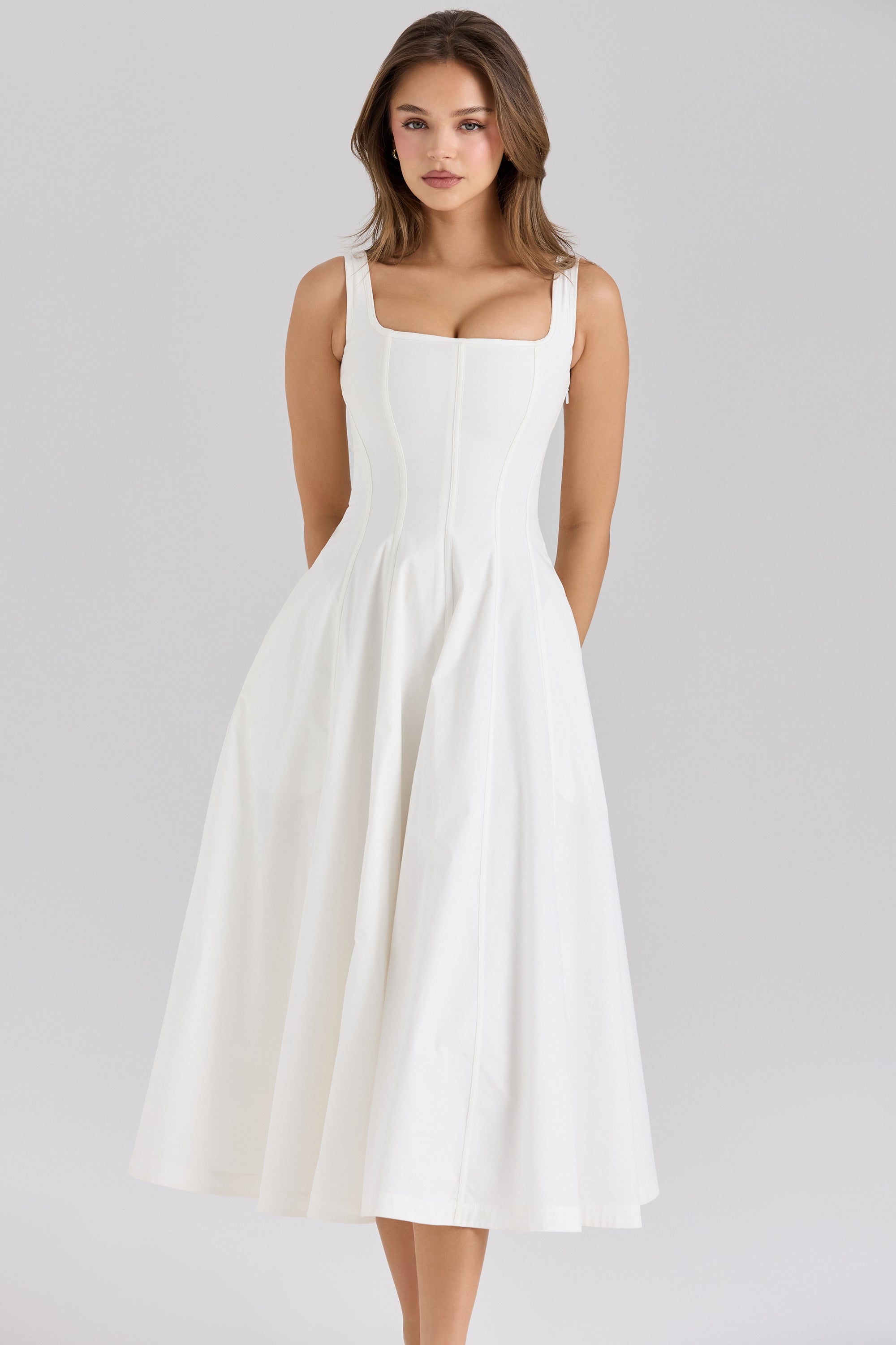 Florianne Lace Corset Midi Dress