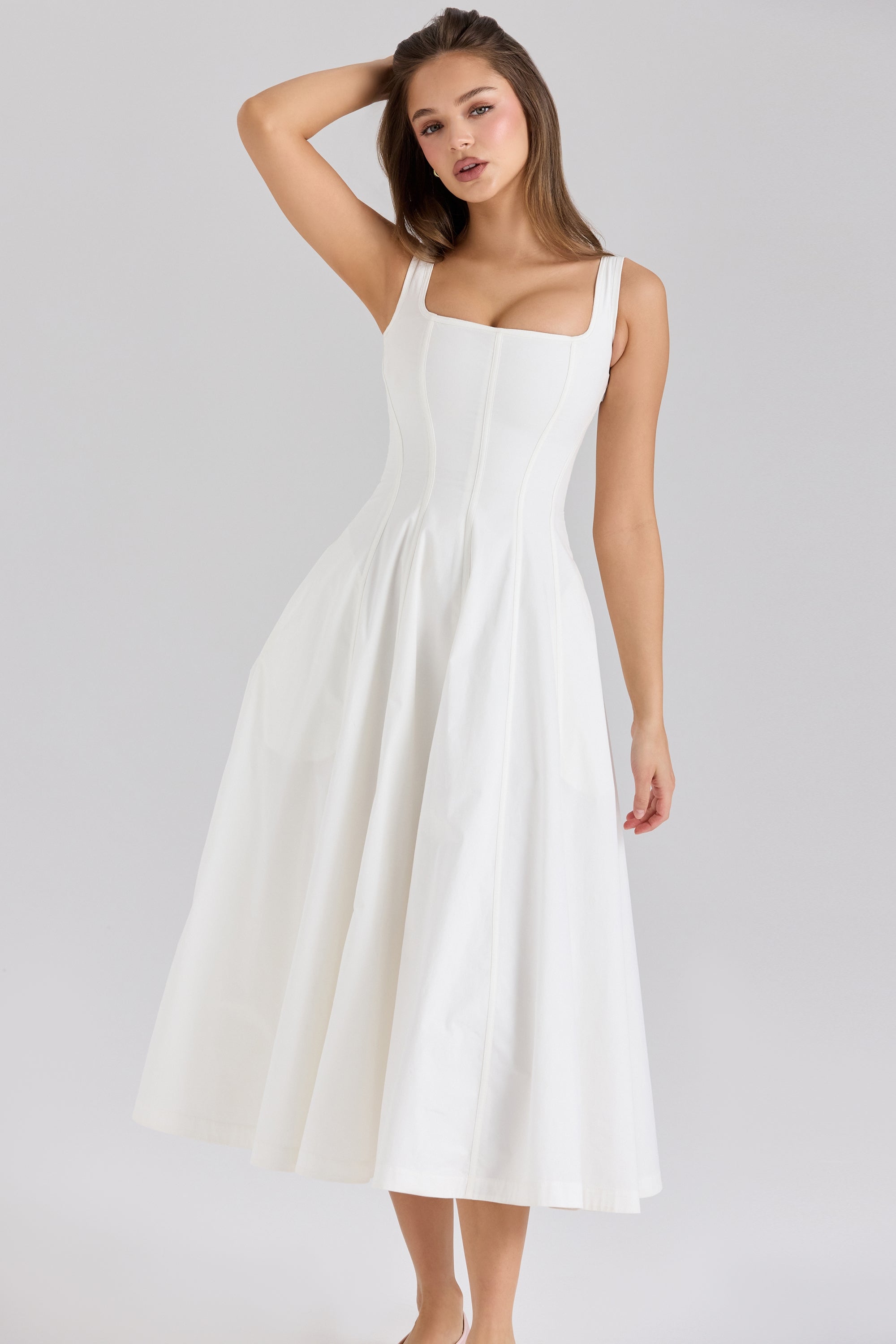 Florianne Lace Corset Midi Dress