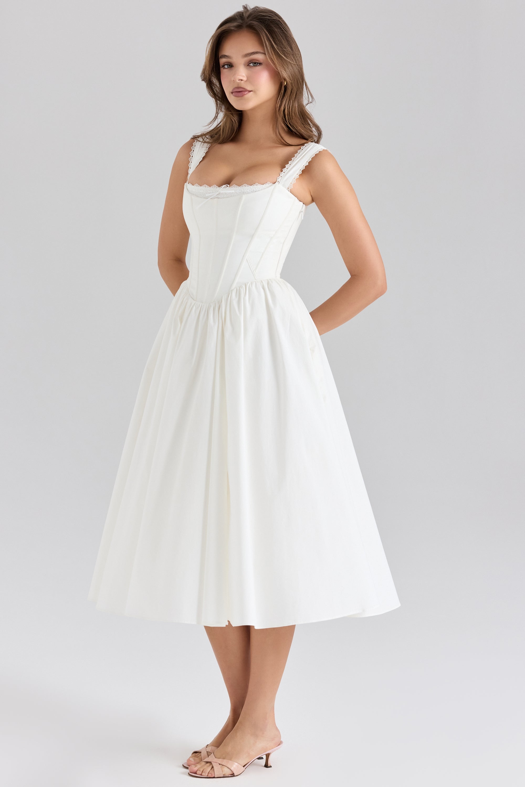 Florianne Lace Corset Midi Dress