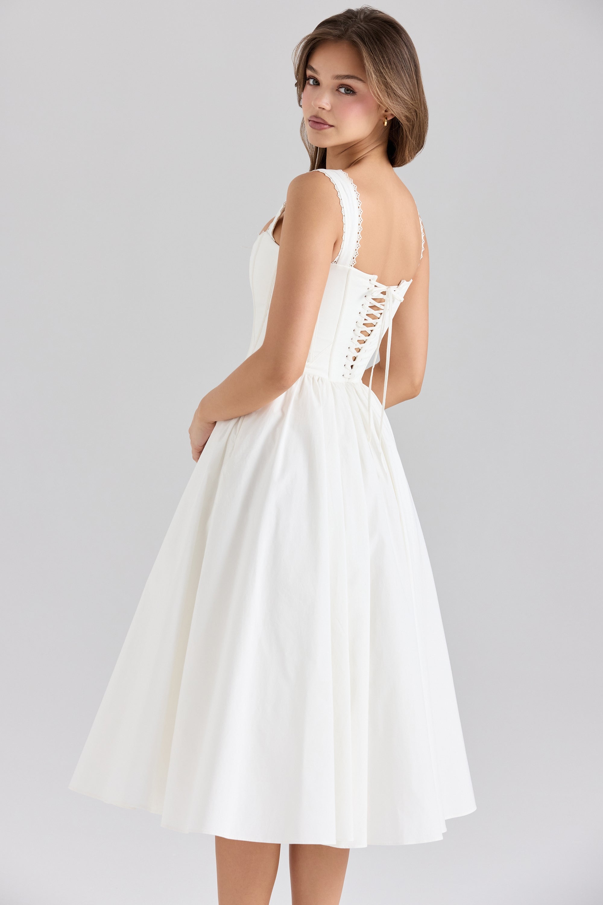 Florianne Lace Corset Midi Dress