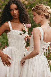 Florianne Lace Corset Midi Dress