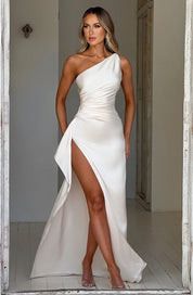 Aurelia Slit Satin Maxi Dress