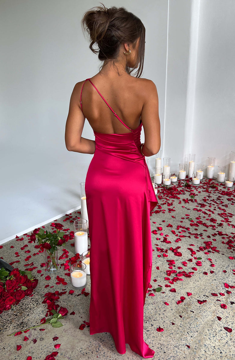 Aurelia Slit Satin Maxi Dress