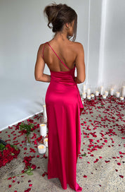 Aurelia Slit Satin Maxi Dress