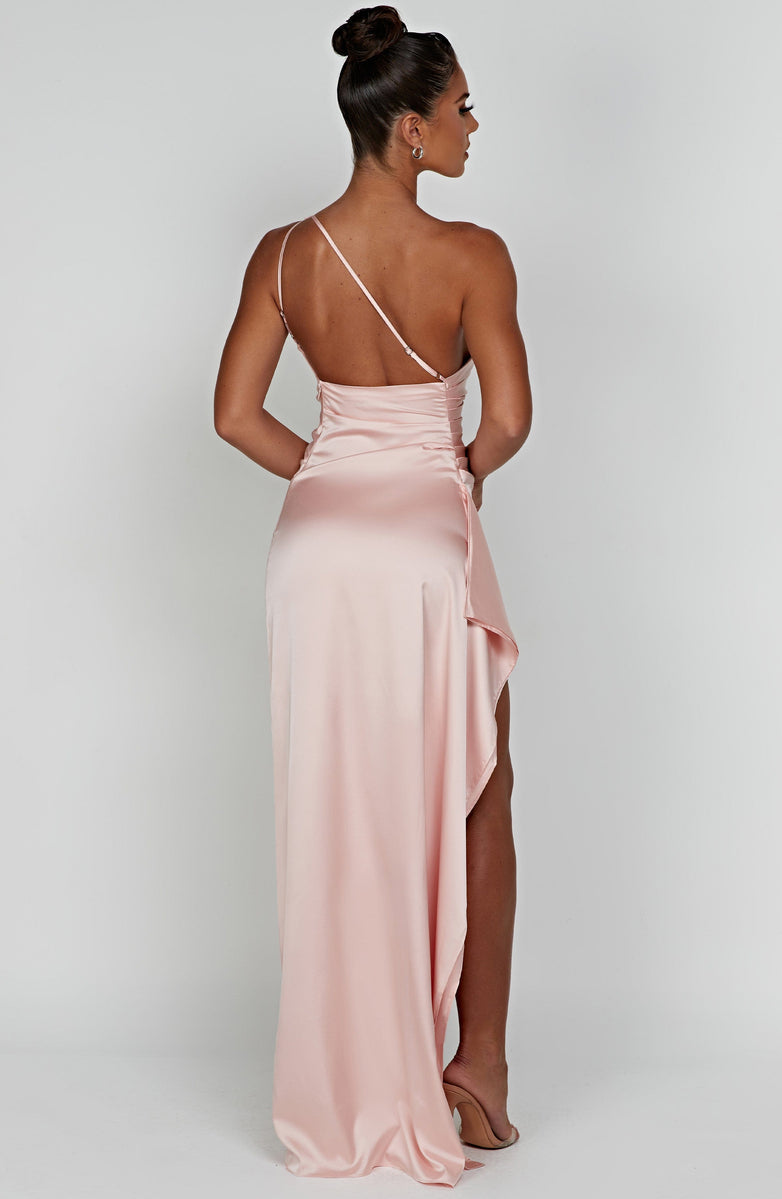 Aurelia Slit Satin Maxi Dress