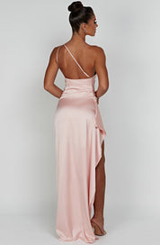 Aurelia Slit Satin Maxi Dress