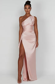 Aurelia Slit Satin Maxi Dress