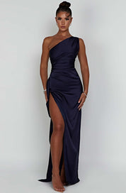 Aurelia Slit Satin Maxi Dress