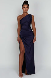 Aurelia Slit Satin Maxi Dress