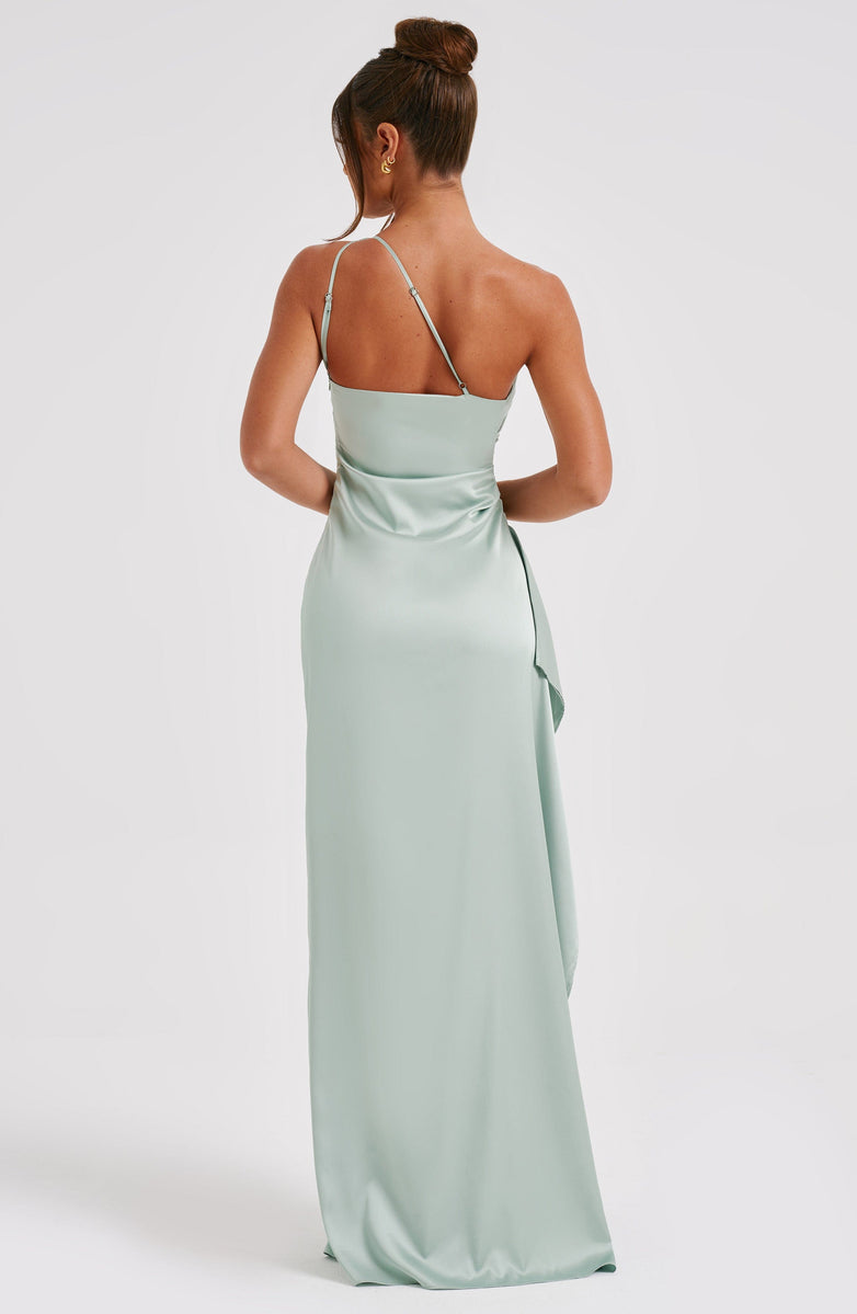 Aurelia Slit Satin Maxi Dress