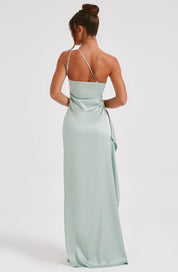 Aurelia Slit Satin Maxi Dress