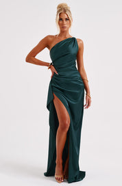 Aurelia Slit Satin Maxi Dress
