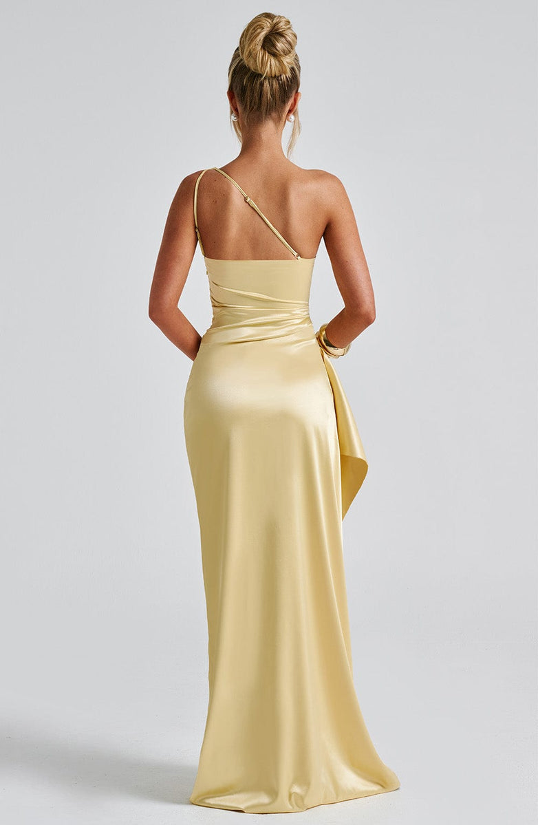 Aurelia Slit Satin Maxi Dress