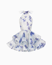 Riviera Bloom Bow Mini Dress
