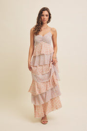 Flora Tiered Floral Maxi Dress