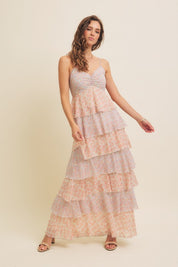 Flora Tiered Floral Maxi Dress