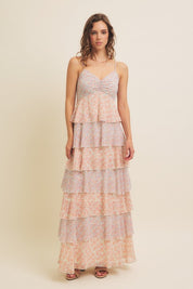 Flora Tiered Floral Maxi Dress