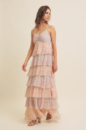 Flora Tiered Floral Maxi Dress