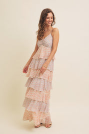 Flora Tiered Floral Maxi Dress