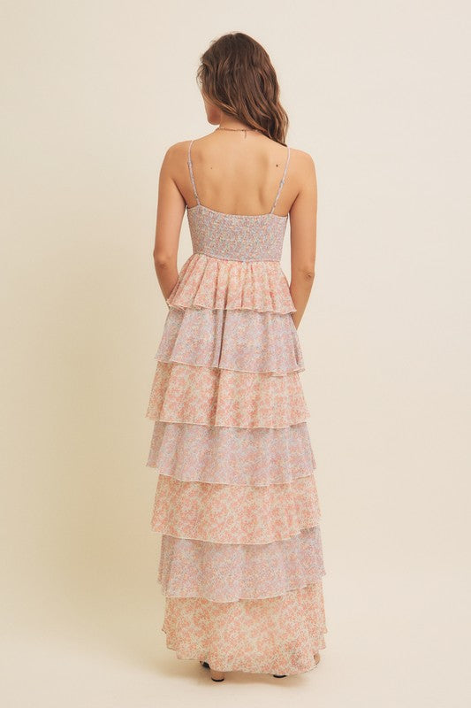 Flora Tiered Floral Maxi Dress