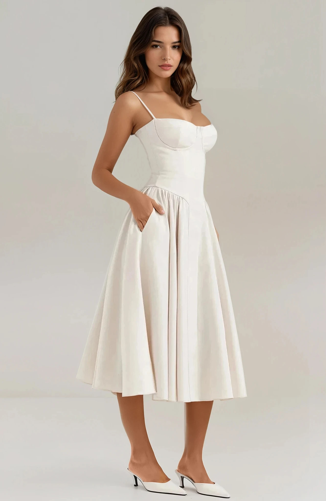 serena midi dress Serena Strapless Midi Dress