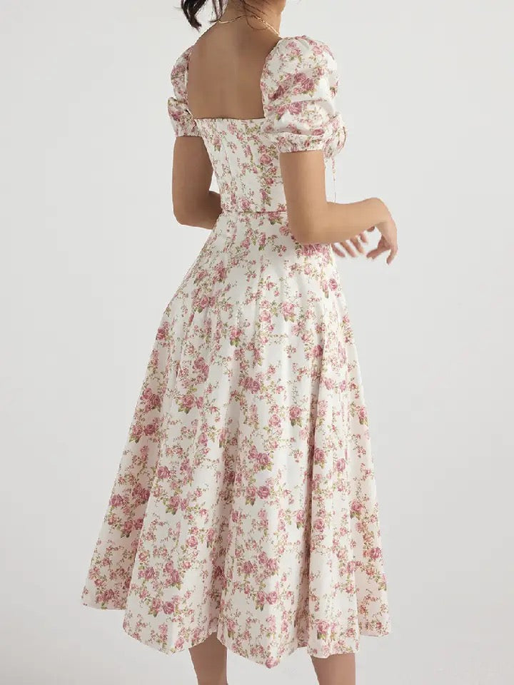 Adalyn Floral Split Midi Dress