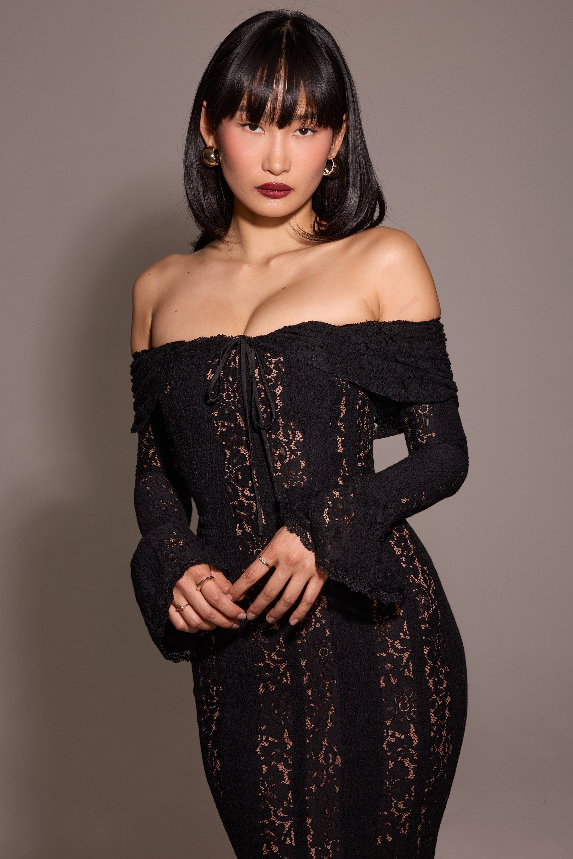 Celeste Off-Shoulder Lace Dress