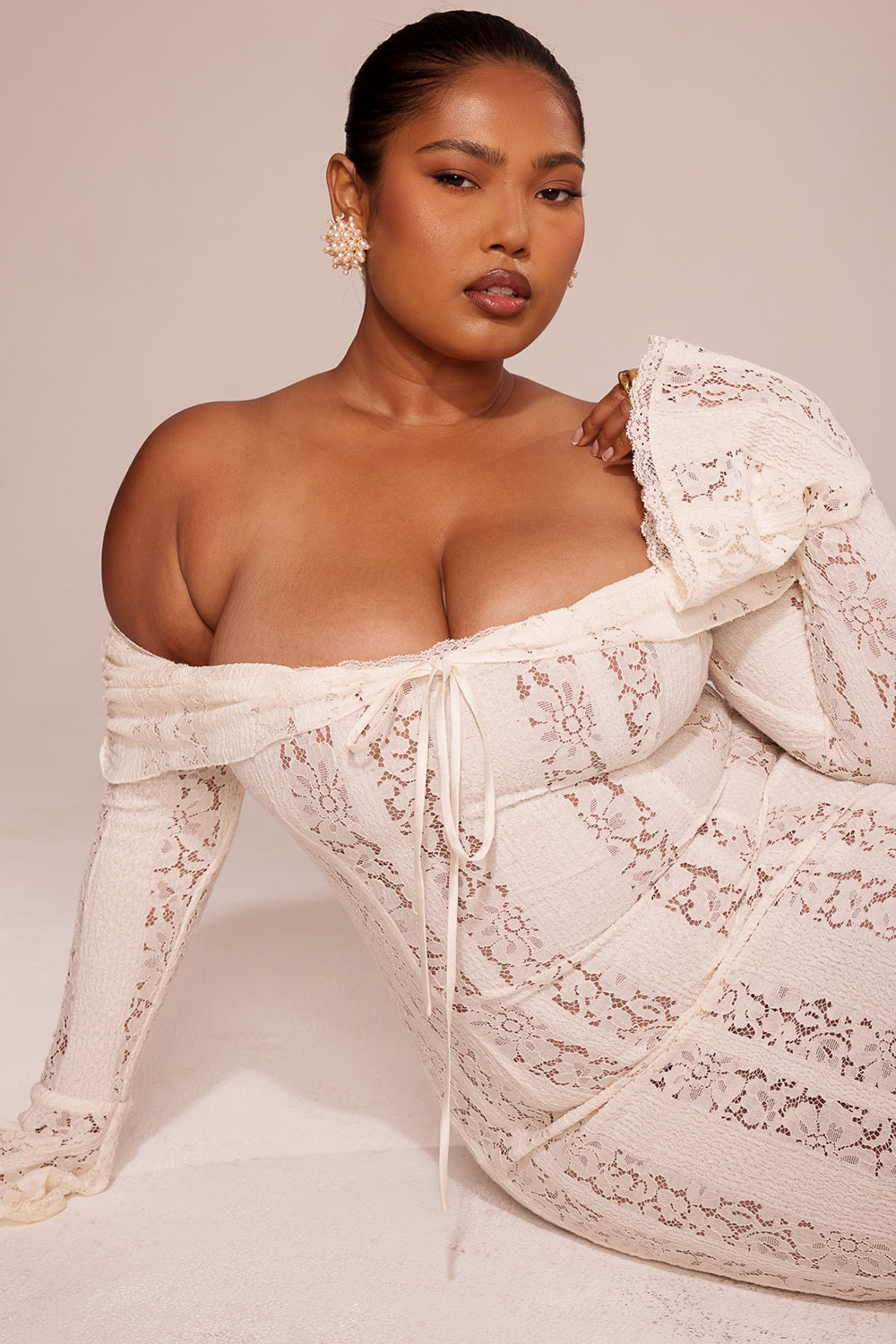 Celeste Off-Shoulder Lace Dress