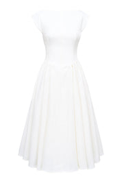 Evangeline Backless Pleated Midi Dress