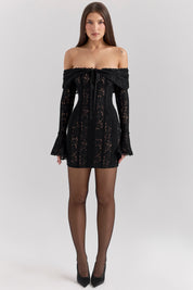 Sonya Off Shoulder Lace Mini Dress