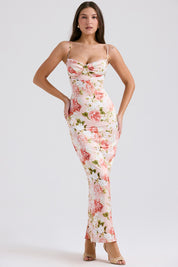 Agness Floral Maxi Bodycon Dress