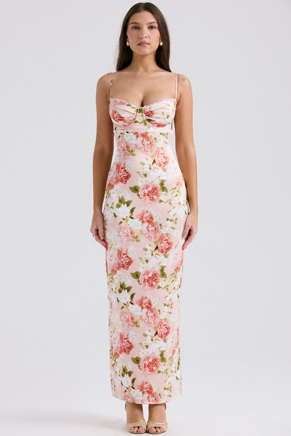 Agness Floral Maxi Bodycon Dress