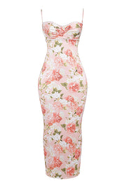 Agness Floral Maxi Bodycon Dress