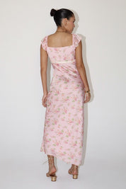 Fiorella Satin Floral Slip Maxi Dress