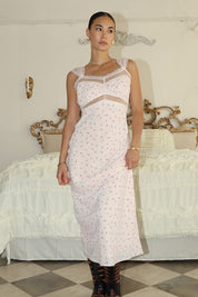 Lucienne Lace Floral Maxi Slip Dress