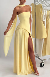 Calantha Slit Tulle Gown