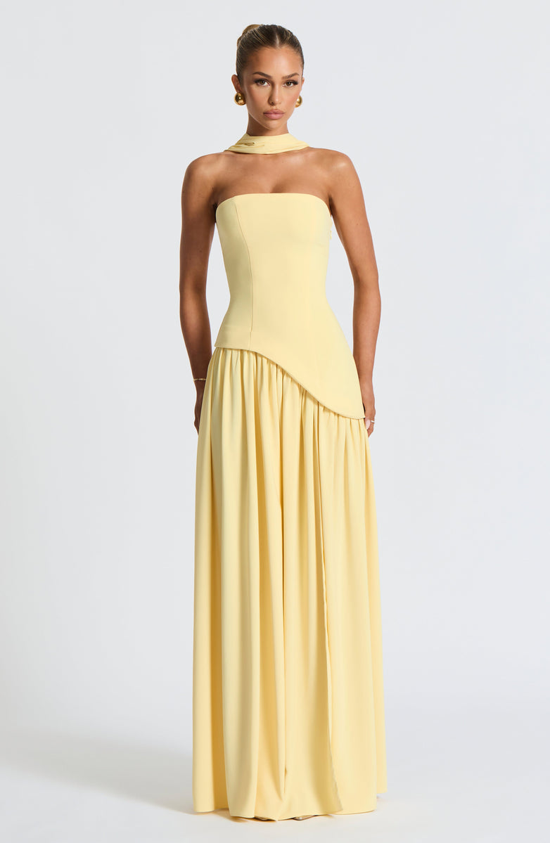 Calantha Slit Tulle Gown