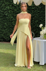 Calantha Slit Tulle Gown