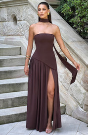 Calantha Slit Tulle Gown