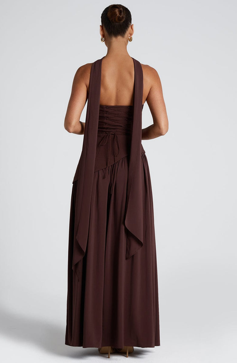 Calantha Slit Tulle Gown