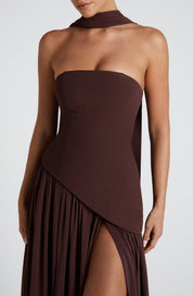 Calantha Slit Tulle Gown