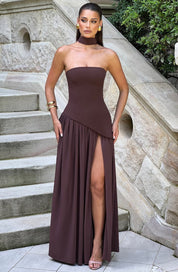 Calantha Slit Tulle Gown