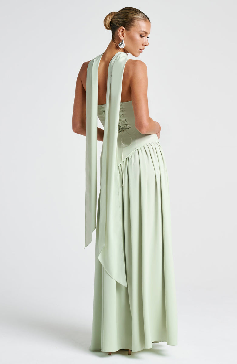 Calantha Slit Tulle Gown